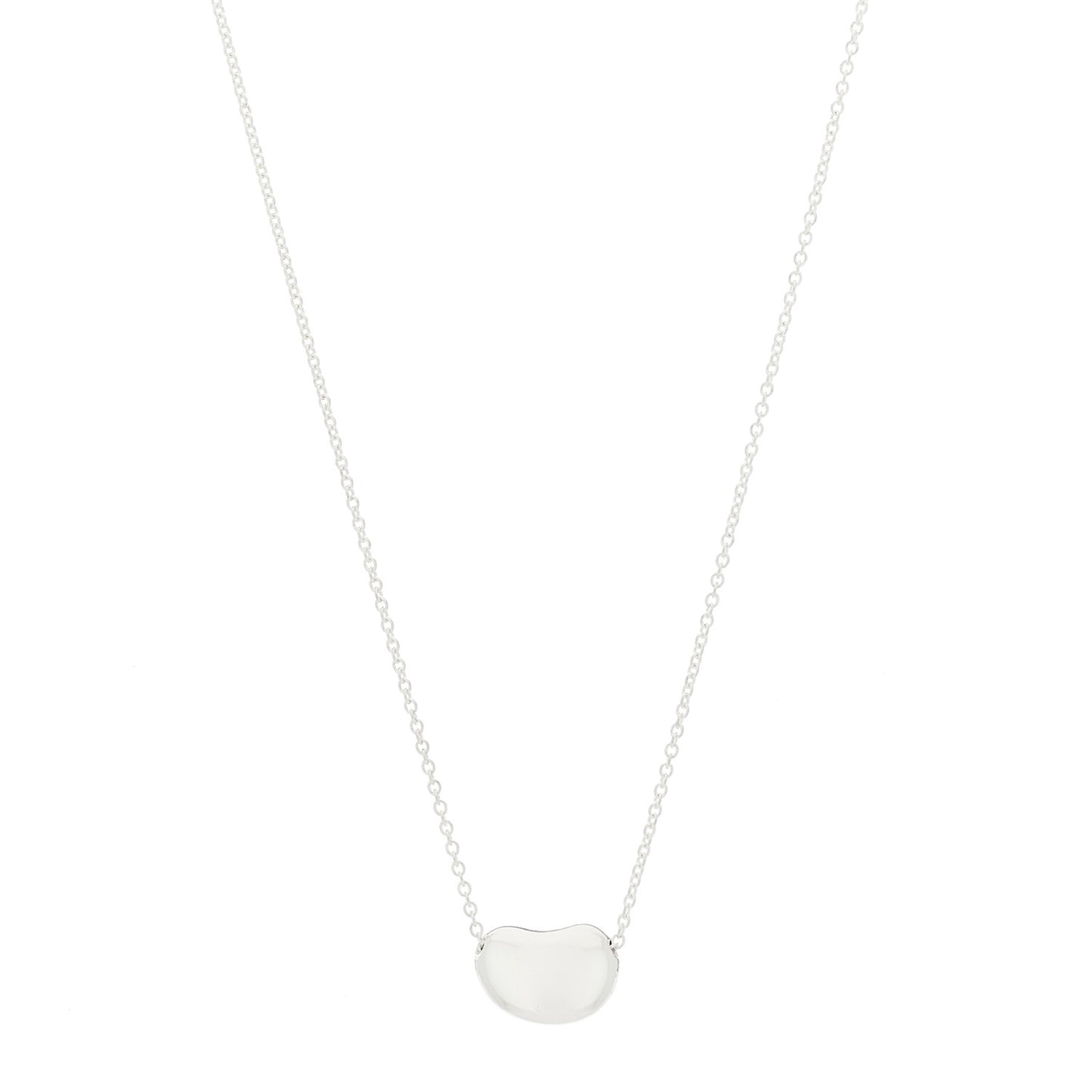 Sterling Silver 11mm Elsa Peretti Bean Pendant Necklace