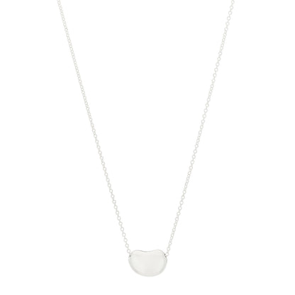 Tiffany Sterling Silver 11mm Elsa Peretti Bean Pendant Necklace 1 of 5