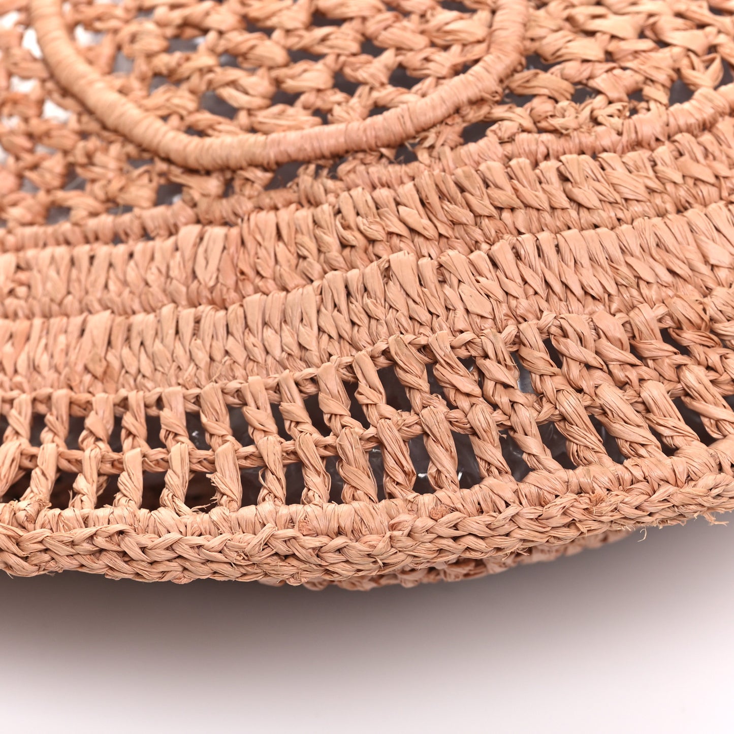 Raffia Calfskin Summer Banana Hobo Summery Beige