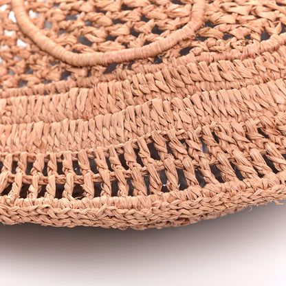 Chloe Raffia Calfskin Summer Banana Hobo Summery Beige 9 of 10