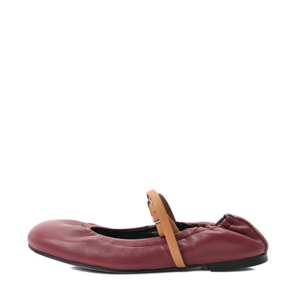 Hermes Nappa Jolly Ballet Flats 38.5 Rouge H Naturel 1 of 9