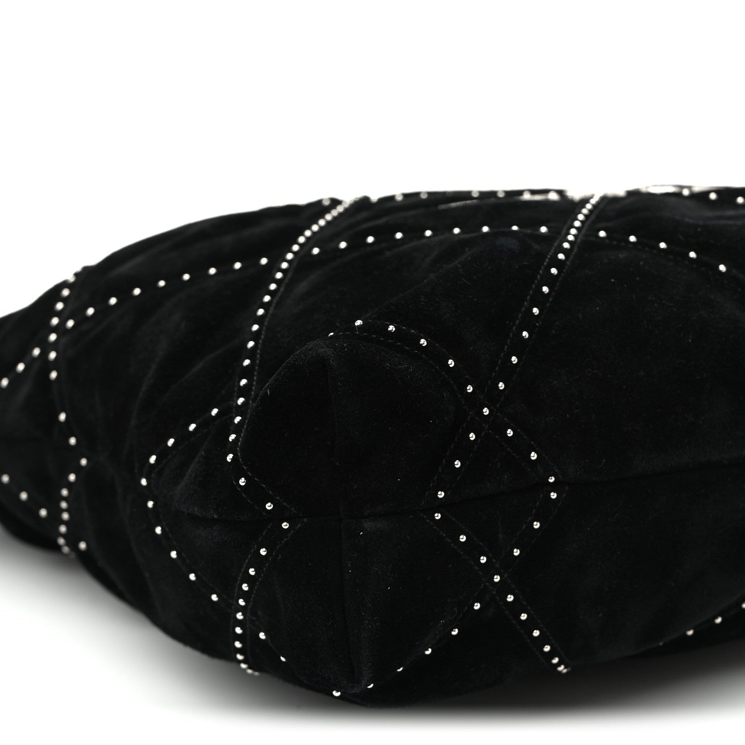 Chanel Suede Quilted Studded Small Chanel 22  Black 8 of 10