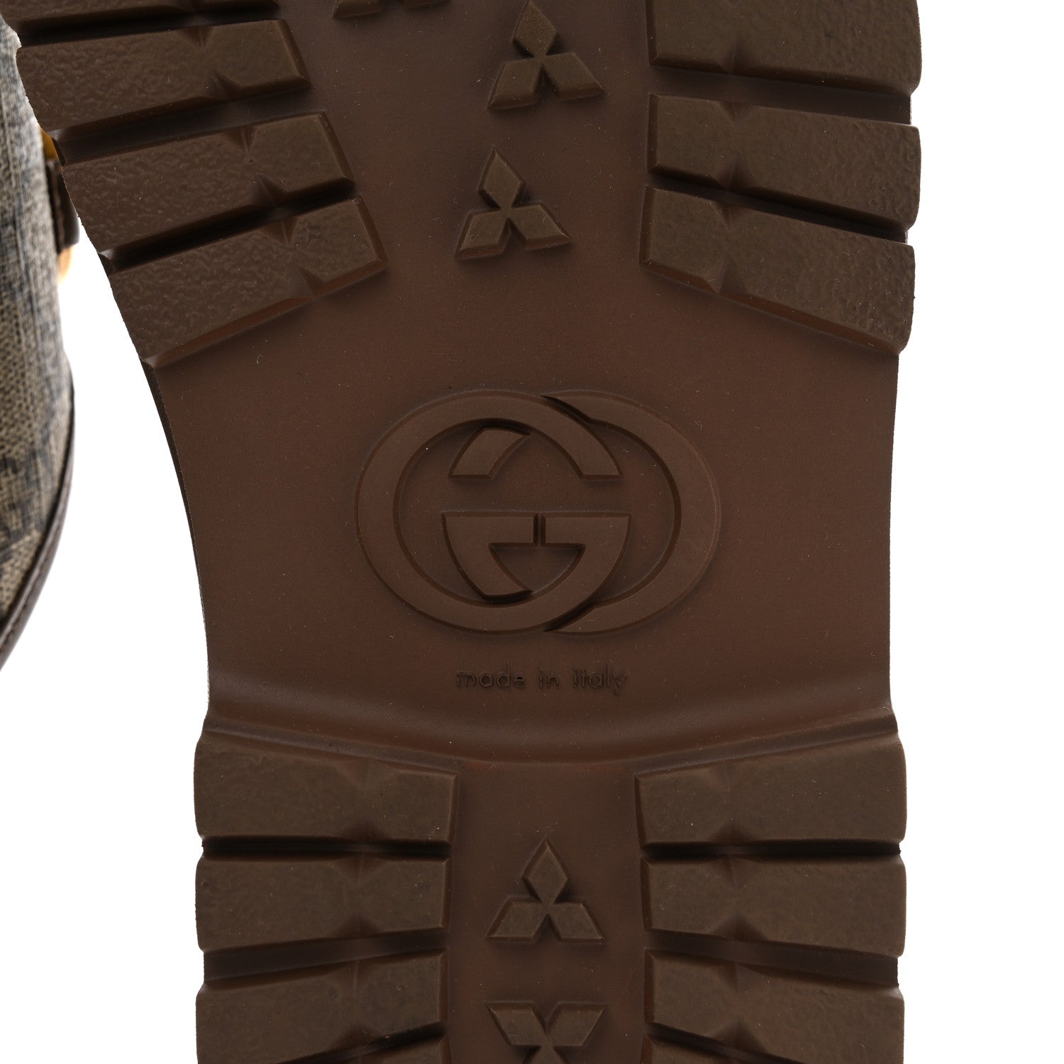 Gucci GG Supreme Monogram Granada Kid Mens Horsebit Lug Sole Mules 7.5 Beige Ebony New Acero 8 of 8