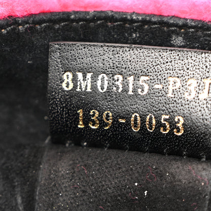 Fendi Shearling Nappa Mini Be Baguette Shoulder Bag Fuxia Black 8 of 25