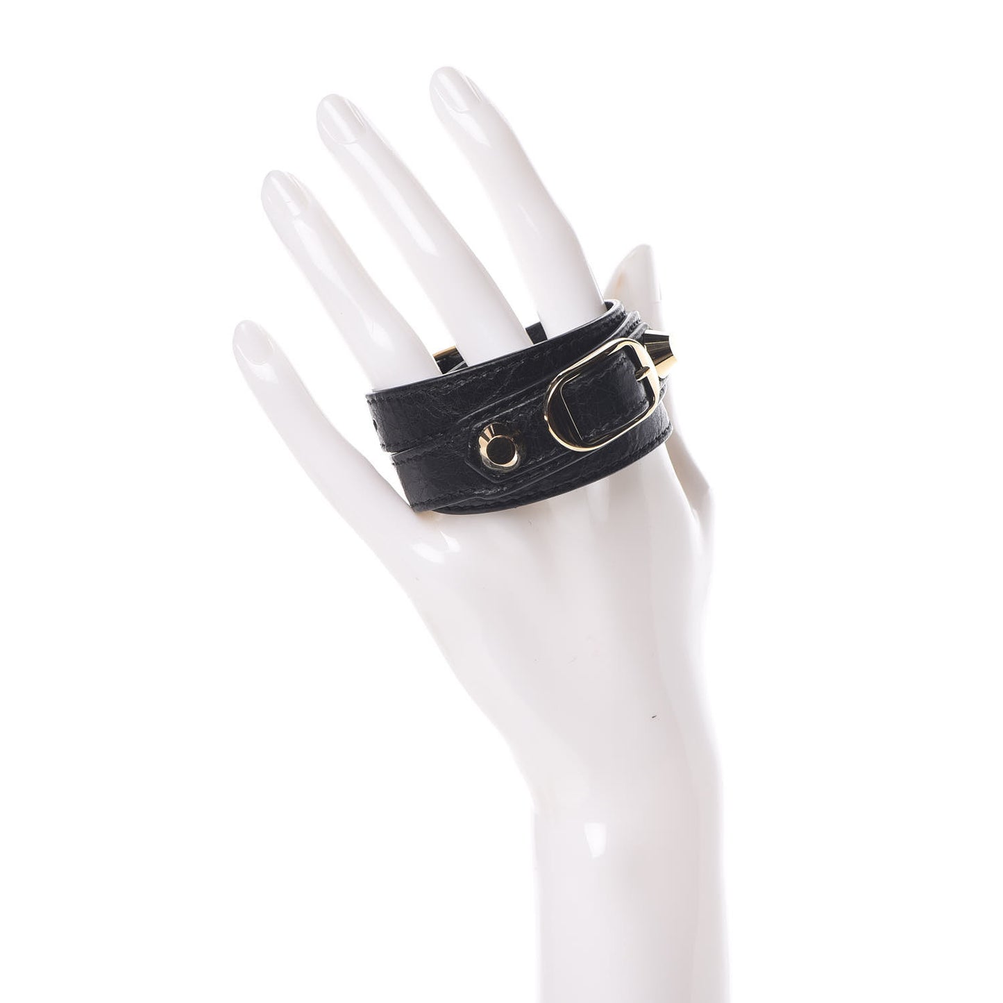 Agneau Arena Classic Hardware Triple Tour Bracelet S Black
