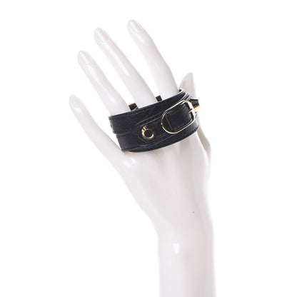 Balenciaga Agneau Arena Classic Hardware Triple Tour Bracelet S Black 2 of 6