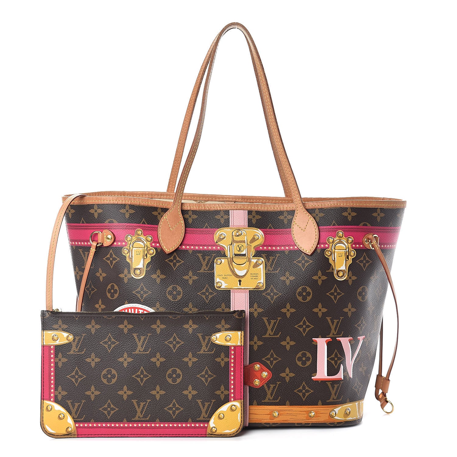 Louis Vuitton Monogram Summer Trunks Neo Neverfull MM 1 of 10