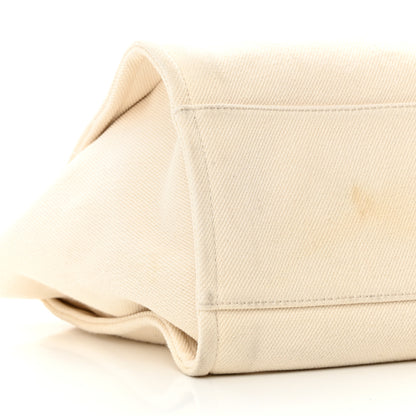 Chanel Canvas Pearl Medium Deauville Tote Ecru Beige 9 of 28