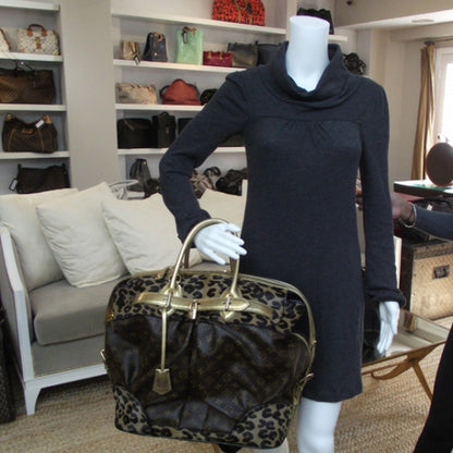 Louis Vuitton Monogram Leopard Pleated Steamer Bag LTD ED 2 of 9