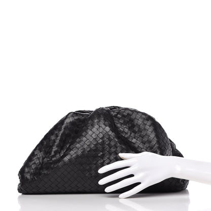 Bottega Veneta Nappa Maxi Intreccio The Pouch Oversized Clutch Black 2 of 10