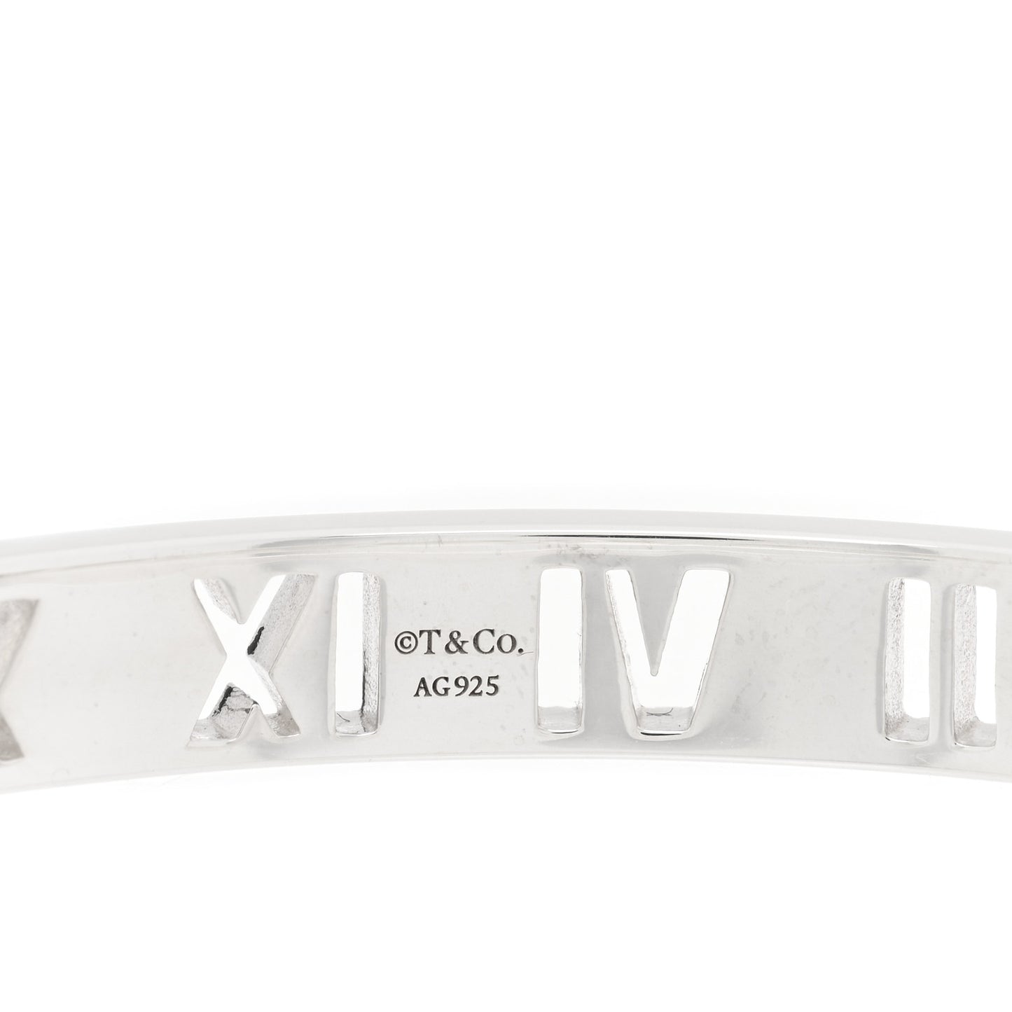 Sterling Silver Atlas Pierced Hinged Bangle Bracelet