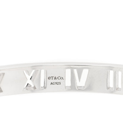 Tiffany Sterling Silver Atlas Pierced Hinged Bangle Bracelet 3 of 3