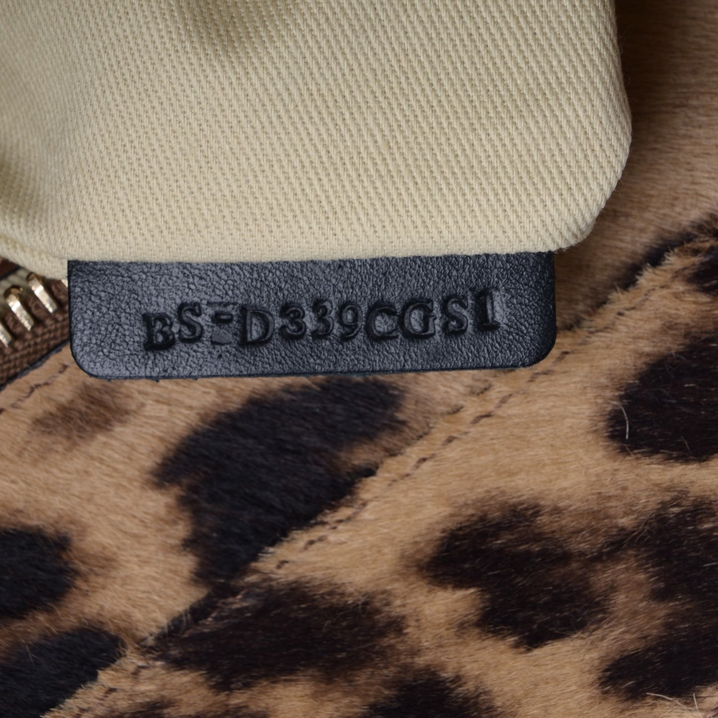 Calf Hair Leopard Print Rockstud Double Handle Tote Leopard