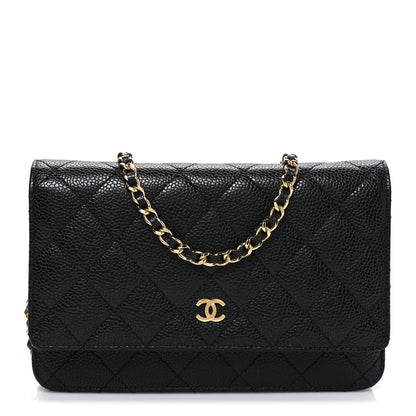 Chanel Caviar Quilted Wallet on Chain WOC Black 1 of 11