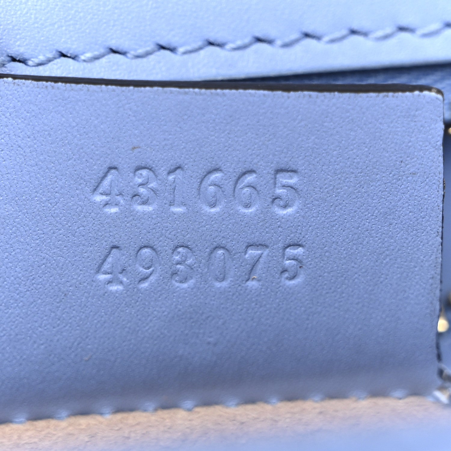 Gucci Calfskin Embroidered Medium Sylvie Top Handle Bag Clear Sky Blue 7 of 14