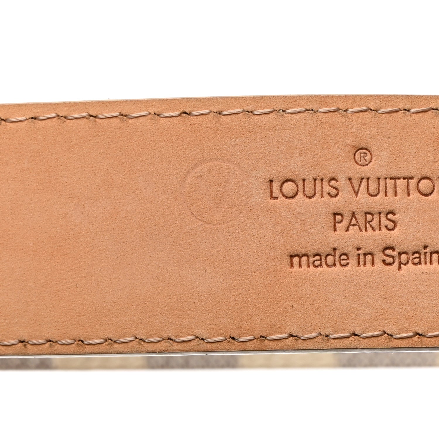 Louis Vuitton Damier Azur 30mm Tresor Belt 80 32 6 of 9