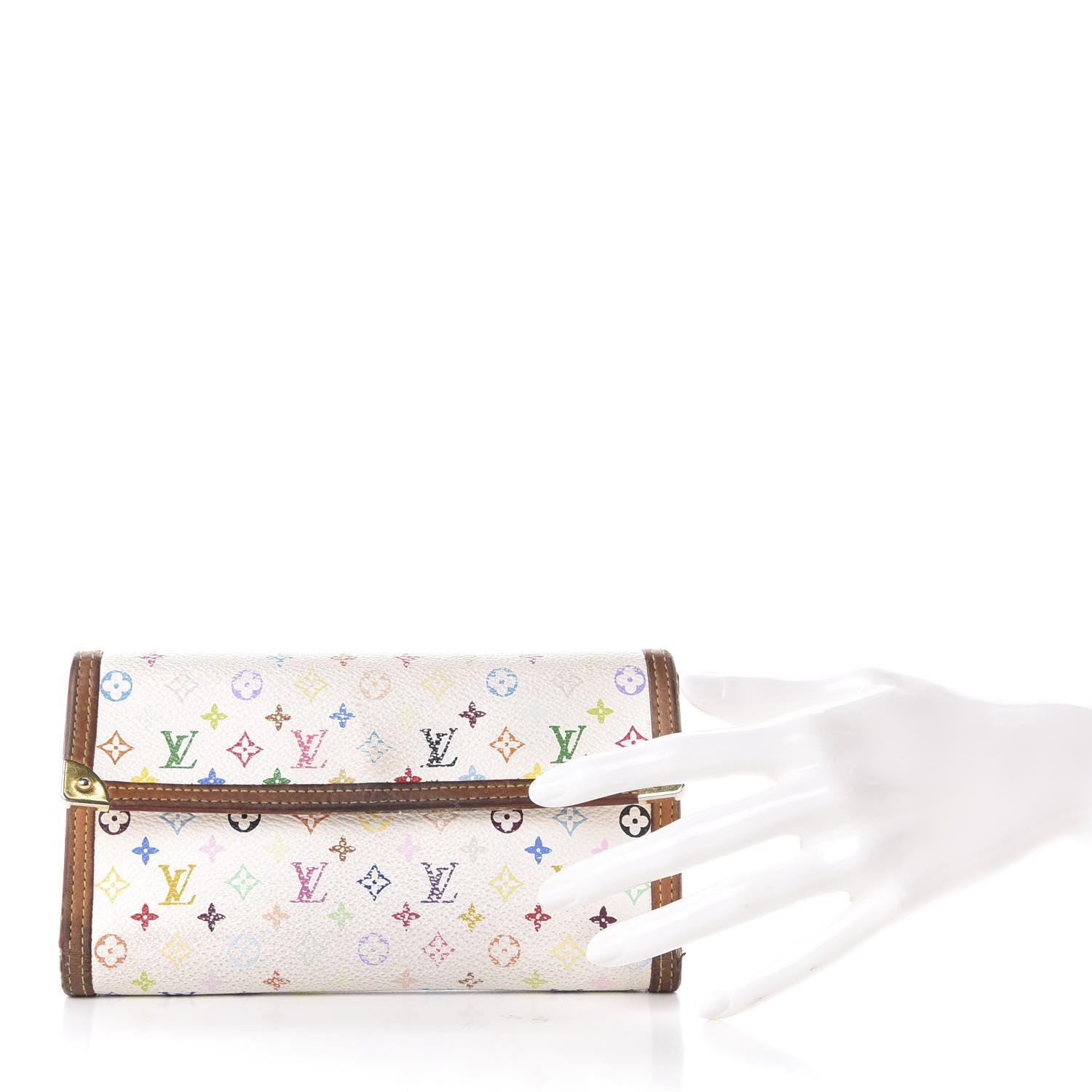Louis Vuitton Monogram Multicolor Porte Tresor International Wallet White 2 of 10