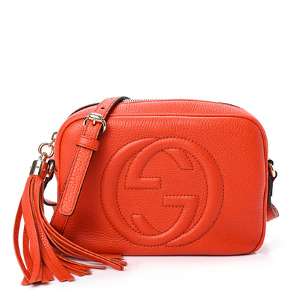Gucci Pebbled Calfskin Small Soho Disco Bag Sun Orange 1 of 10