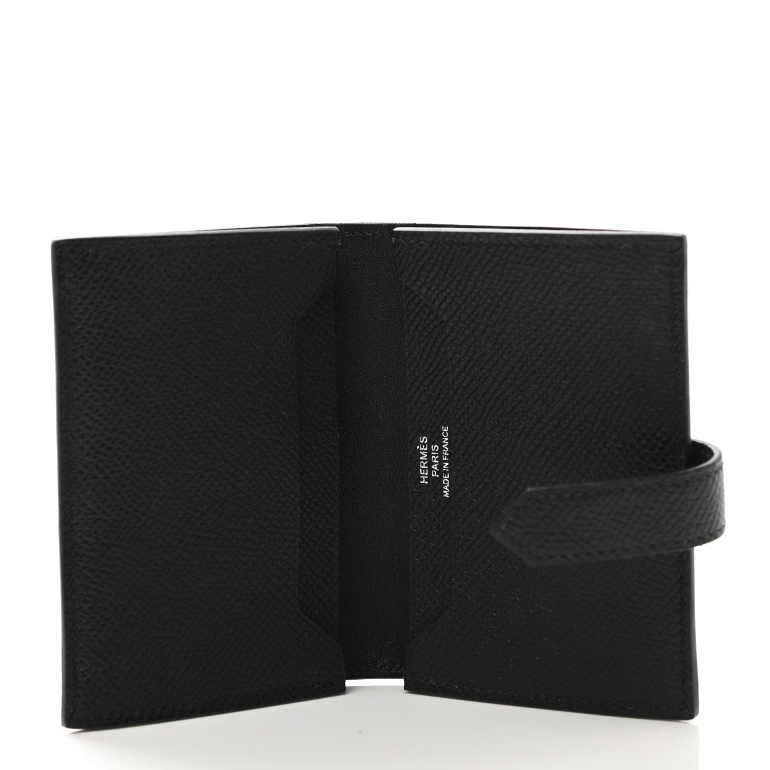 Hermes Epsom Monochrome Bearn Card Holder Wallet Black 4 of 5
