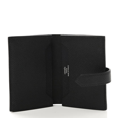 Hermes Epsom Monochrome Bearn Card Holder Wallet Black 4 of 5