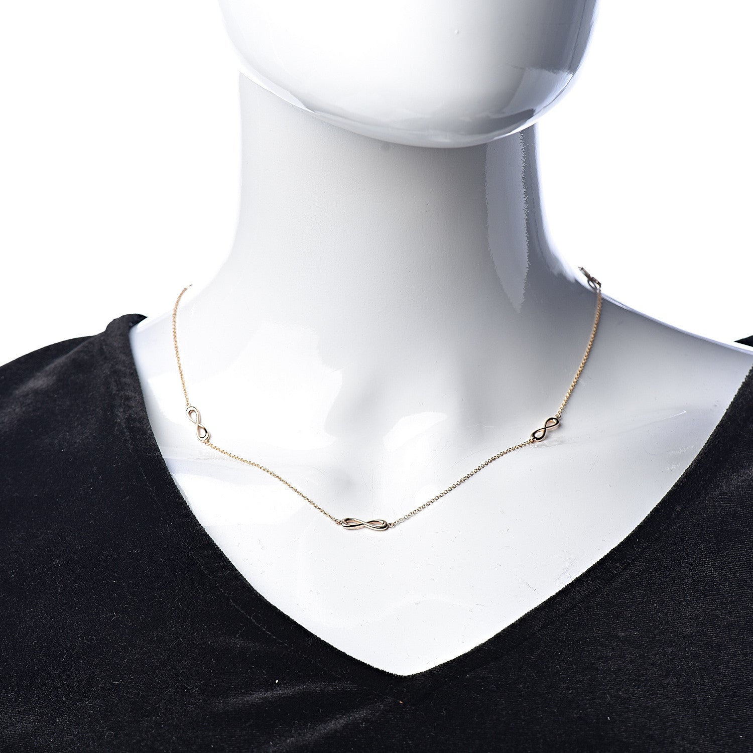 Tiffany 18K Rose Gold Infinity Endless Necklace 2 of 6