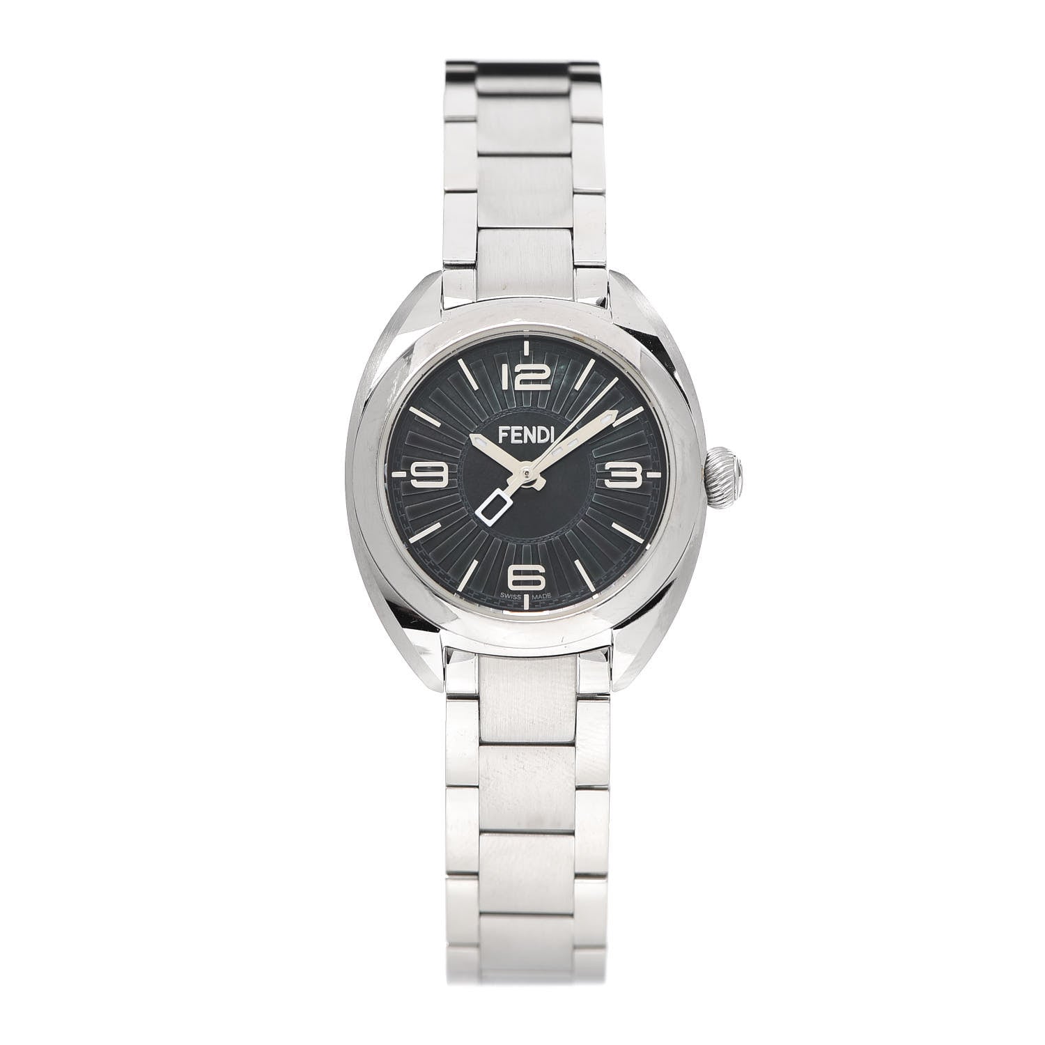 Fendi Stainless Steel 27mm Momento Quartz Watch Black 1 of 5