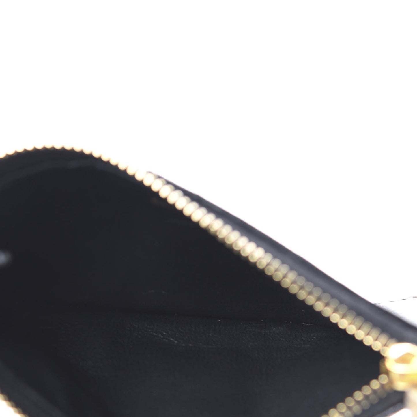 Grain De Poudre Matelasse Chevron Monogram Fragments Zippered Card Case Coal