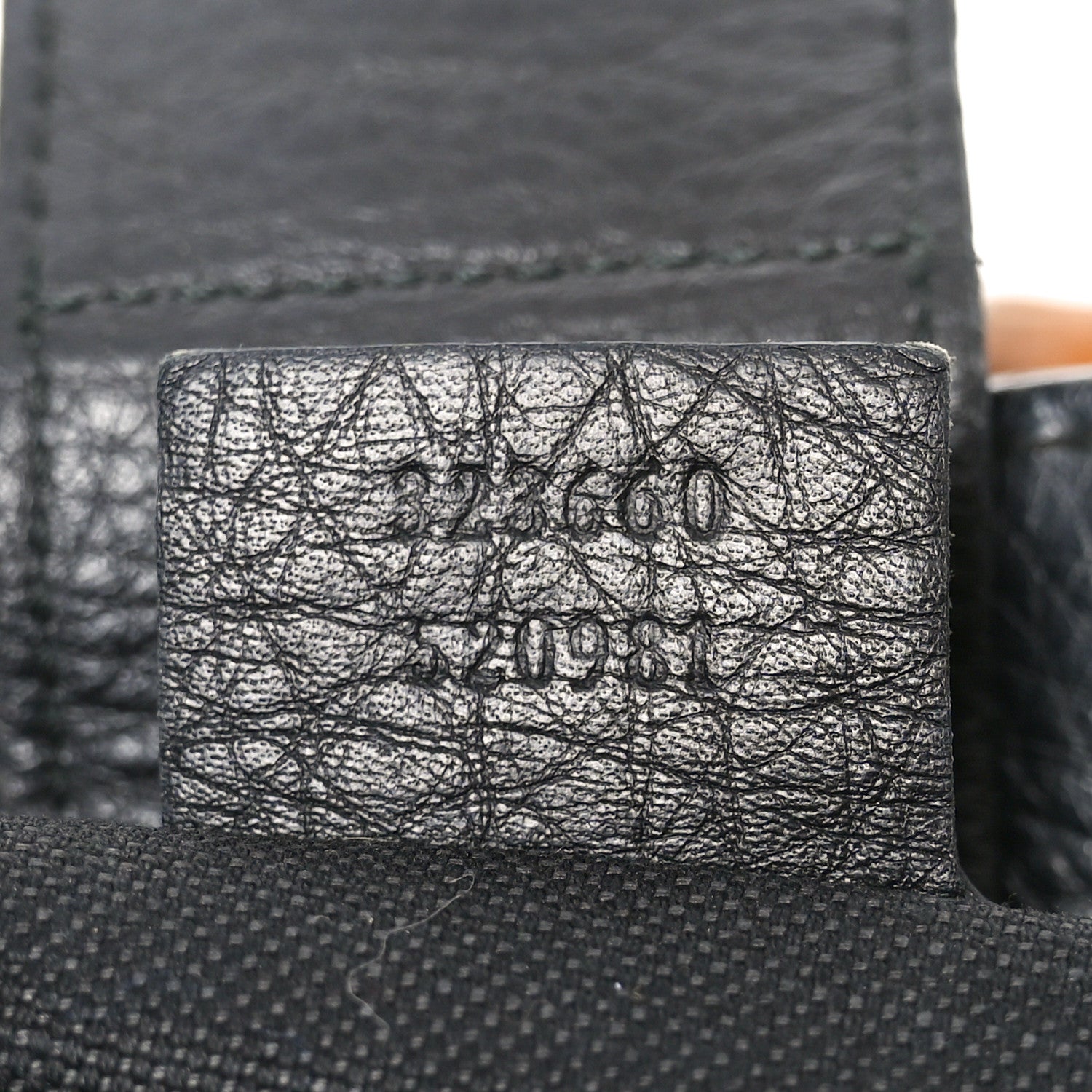 Gucci Pebbled Calfskin Medium Bamboo Shopper Tote Black 7 of 10