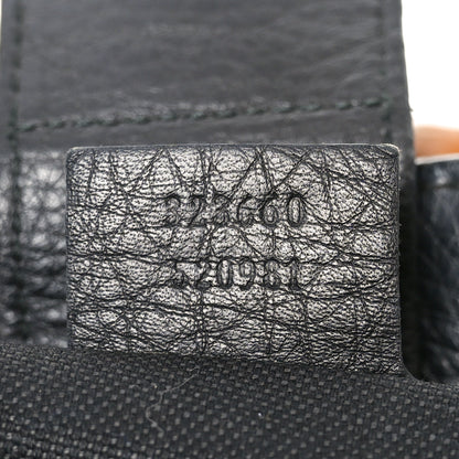 Gucci Pebbled Calfskin Medium Bamboo Shopper Tote Black 7 of 10