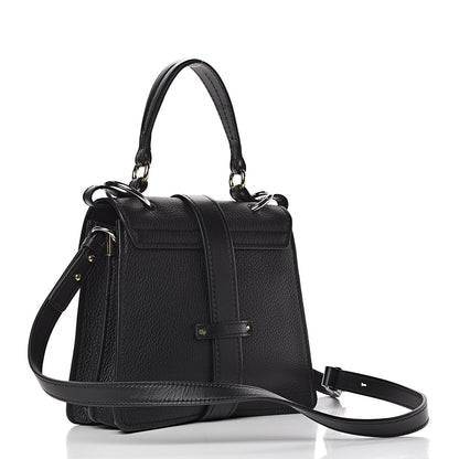 Chloe Shiny Grained Calfskin Small Aby Day Shoulder Bag Black 3 of 10