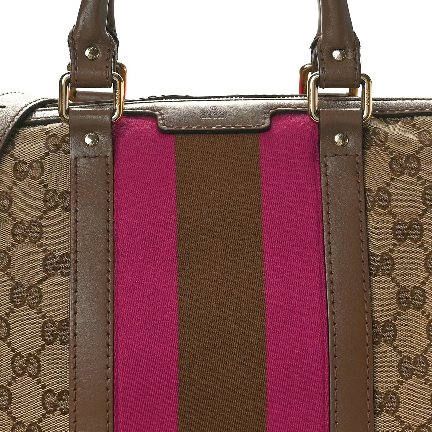 Monogram Vintage Web Medium Boston Purple Brown