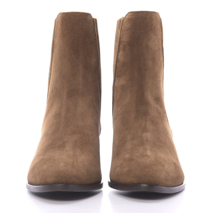 Saint Laurent Suede Brit Souple Ankle Boots 39 Brown 2 of 11