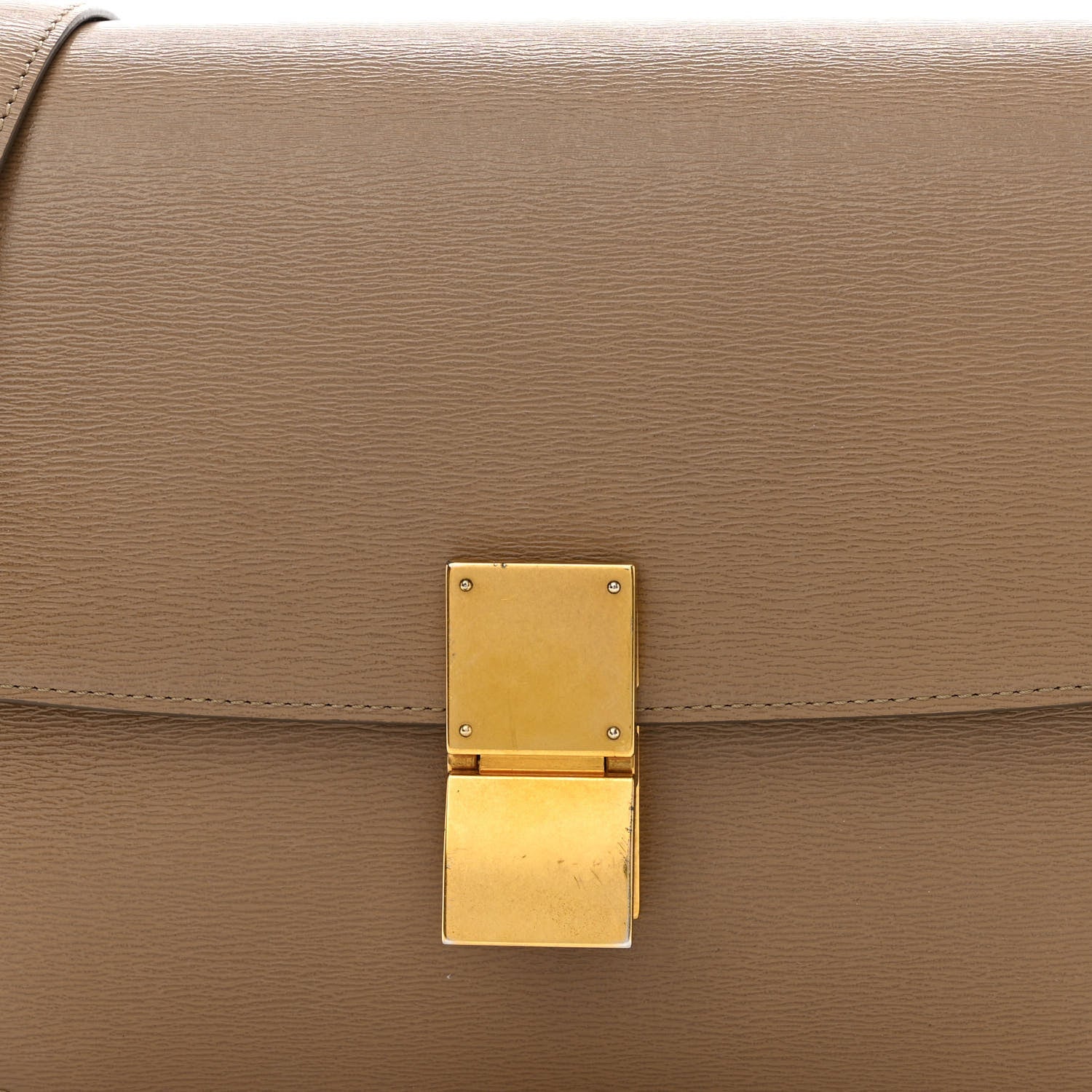 Celine Liege Calfskin Medium Classic Box Flap Bag Taupe 9 of 14