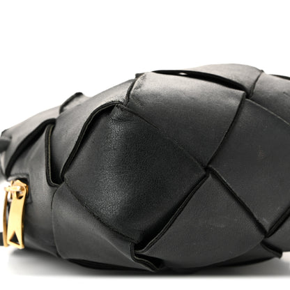 Bottega Veneta Lambskin Maxi Intrecciato Mini Cassette Camera Bag Black 8 of 11