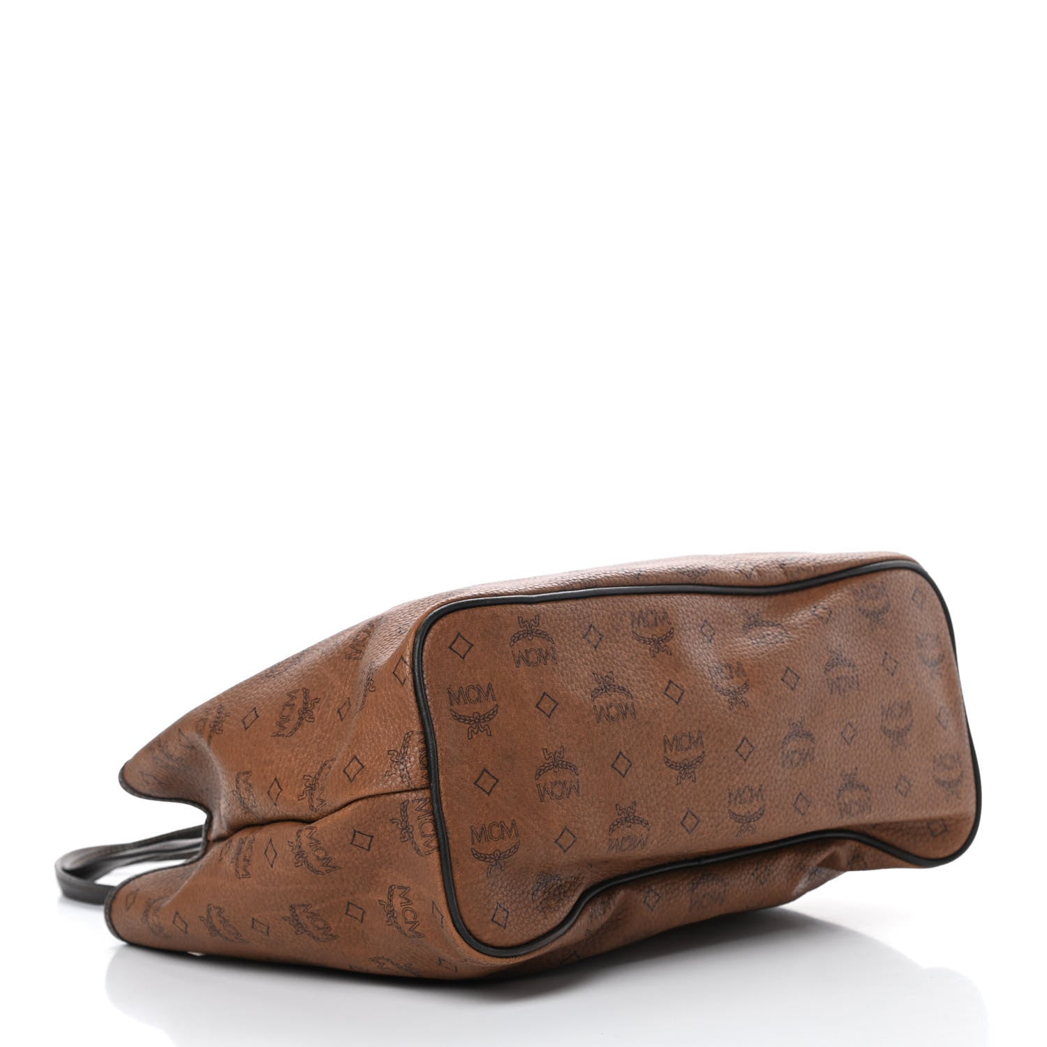 MCM Visetos Shopper Tote Cognac 4 of 18