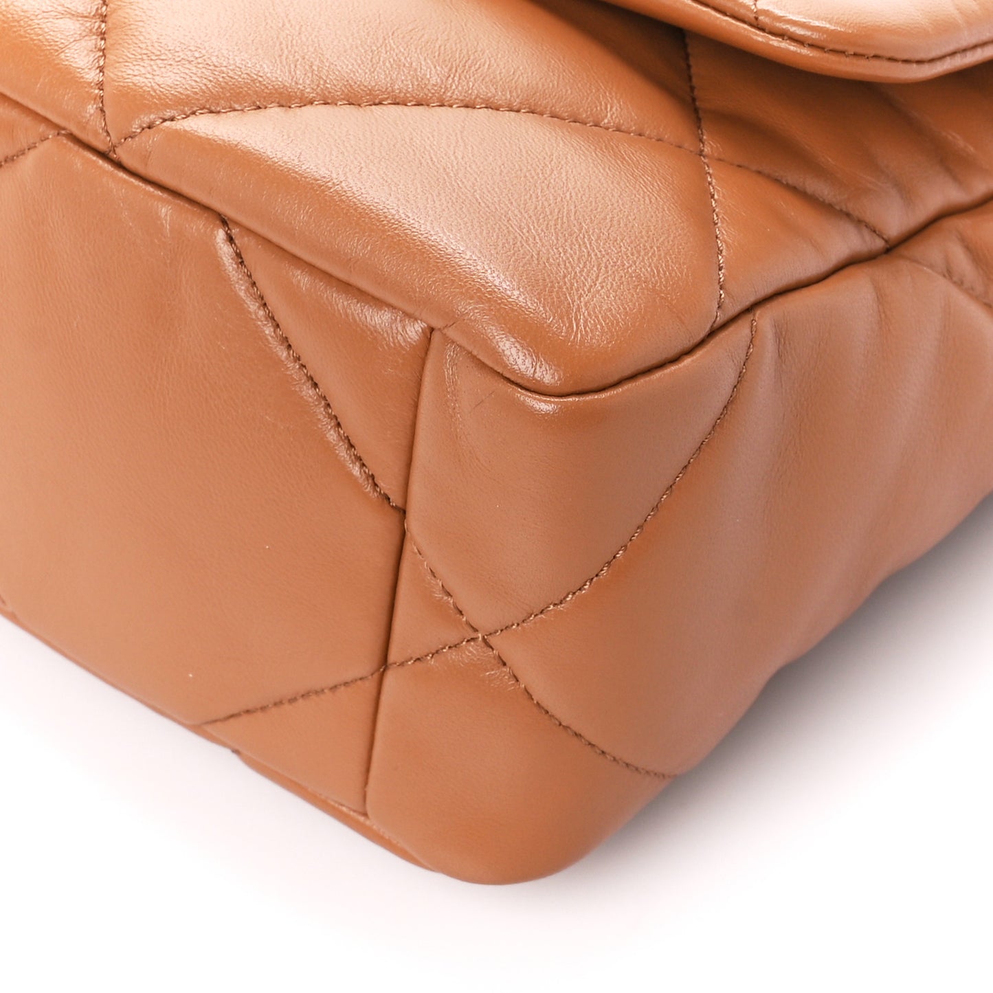 Lambskin Quilted Medium Chanel 19 Flap Brown