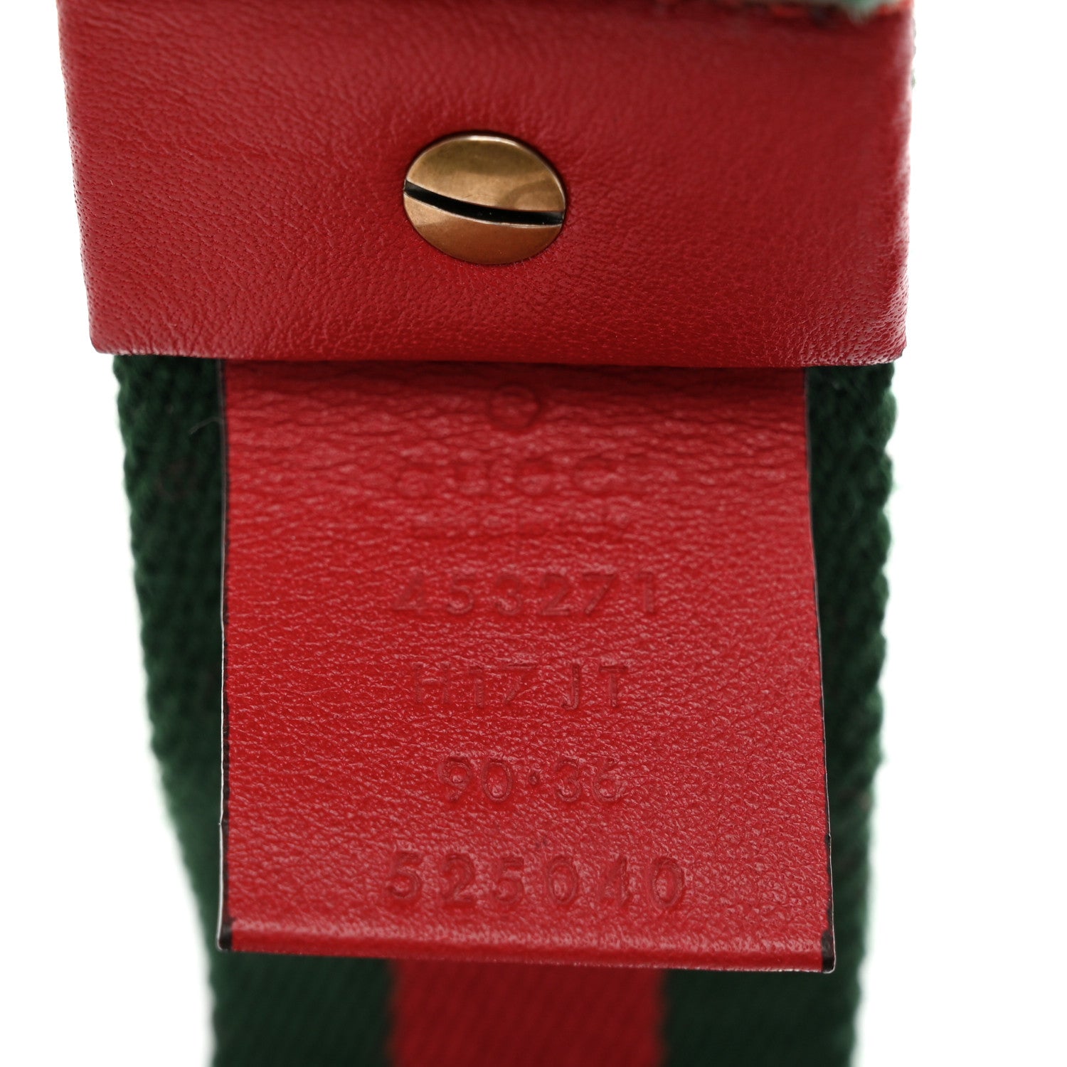 Gucci Web Feline D Ring Belt 90 36 Red Green 3 of 4