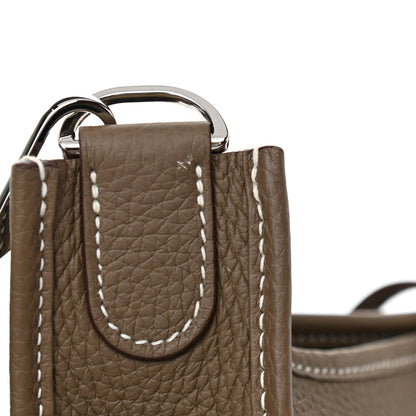 Hermes Taurillon Clemence Evelyne III PM Etoupe 11 of 12