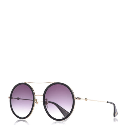 Gucci Round Frame Sunglasses GG0061S Black 1 of 9