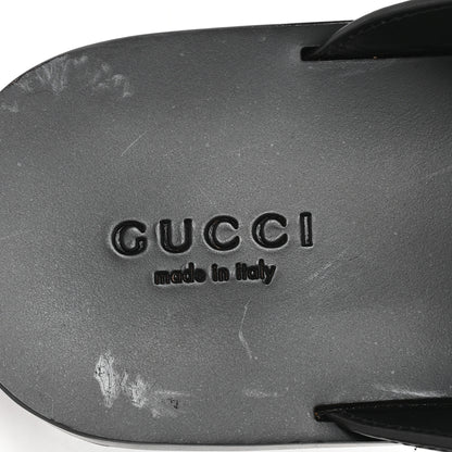 Gucci Cosmos Softy Calfskin Interlocking G Sandals 12 Black 8 of 10