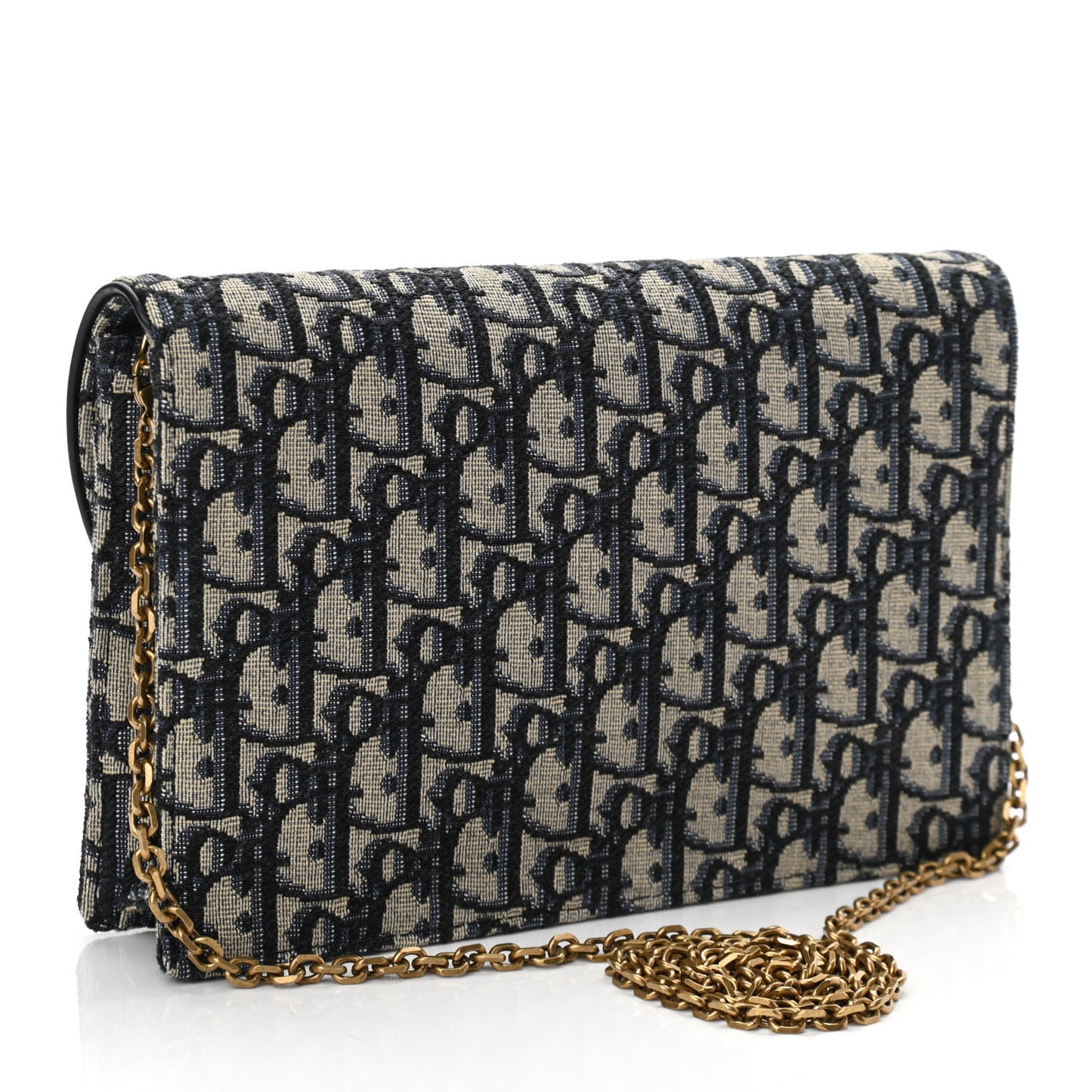 Oblique Saddle Chain Pouch Blue