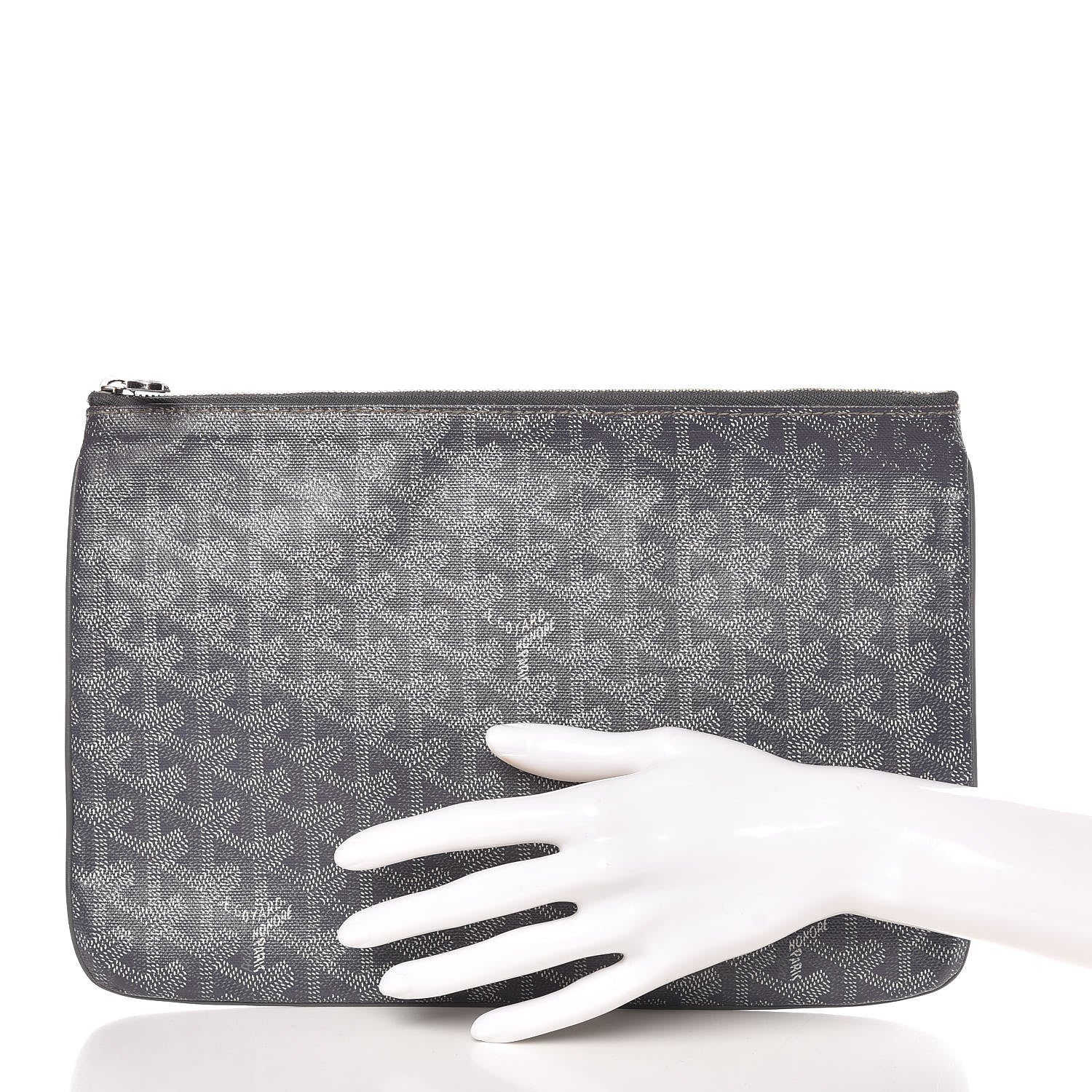 Goyard Goyardine Senat Pochette MM Grey 2 of 17