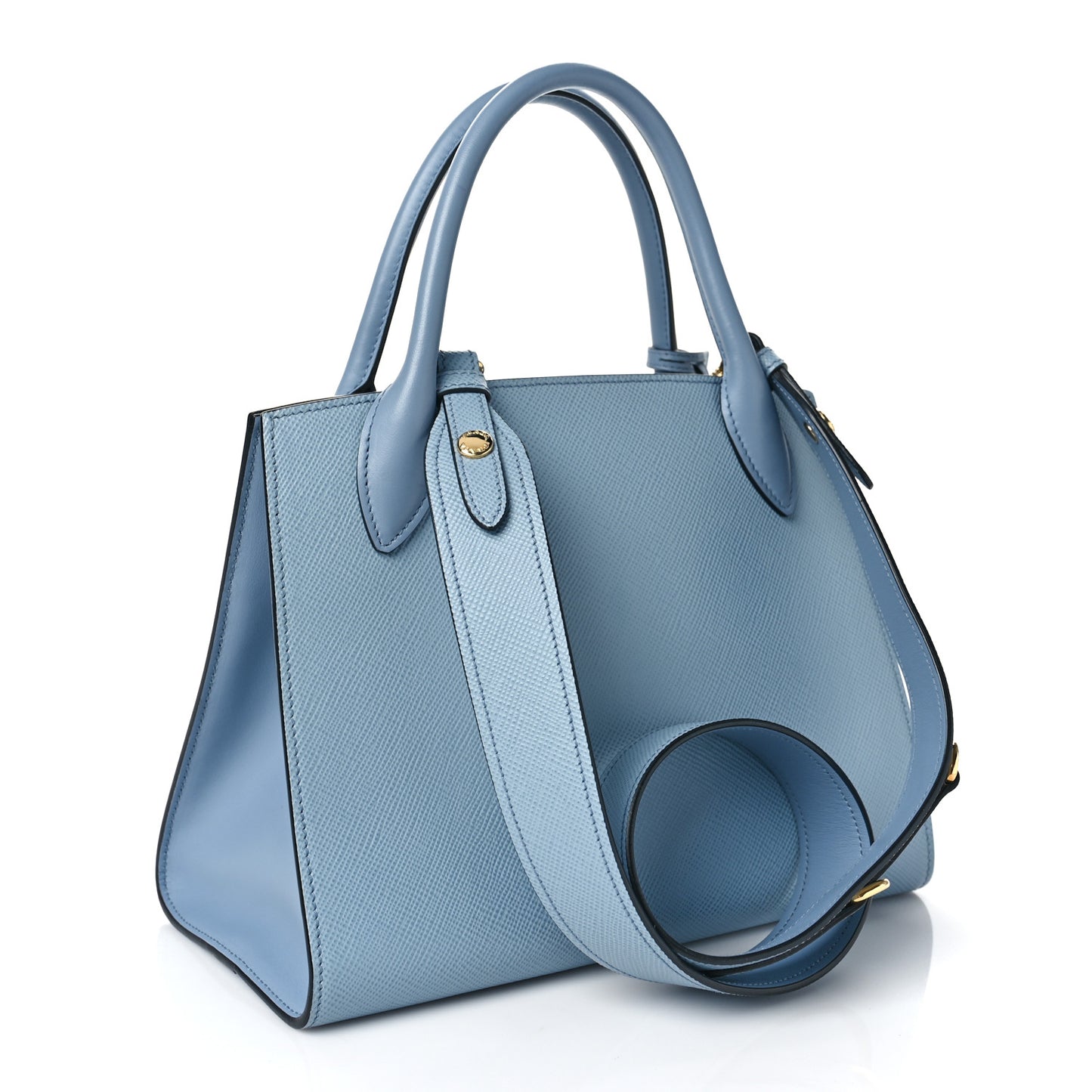 Saffiano Cuir Calfskin Small Monochrome Top Handle Tote Astrale