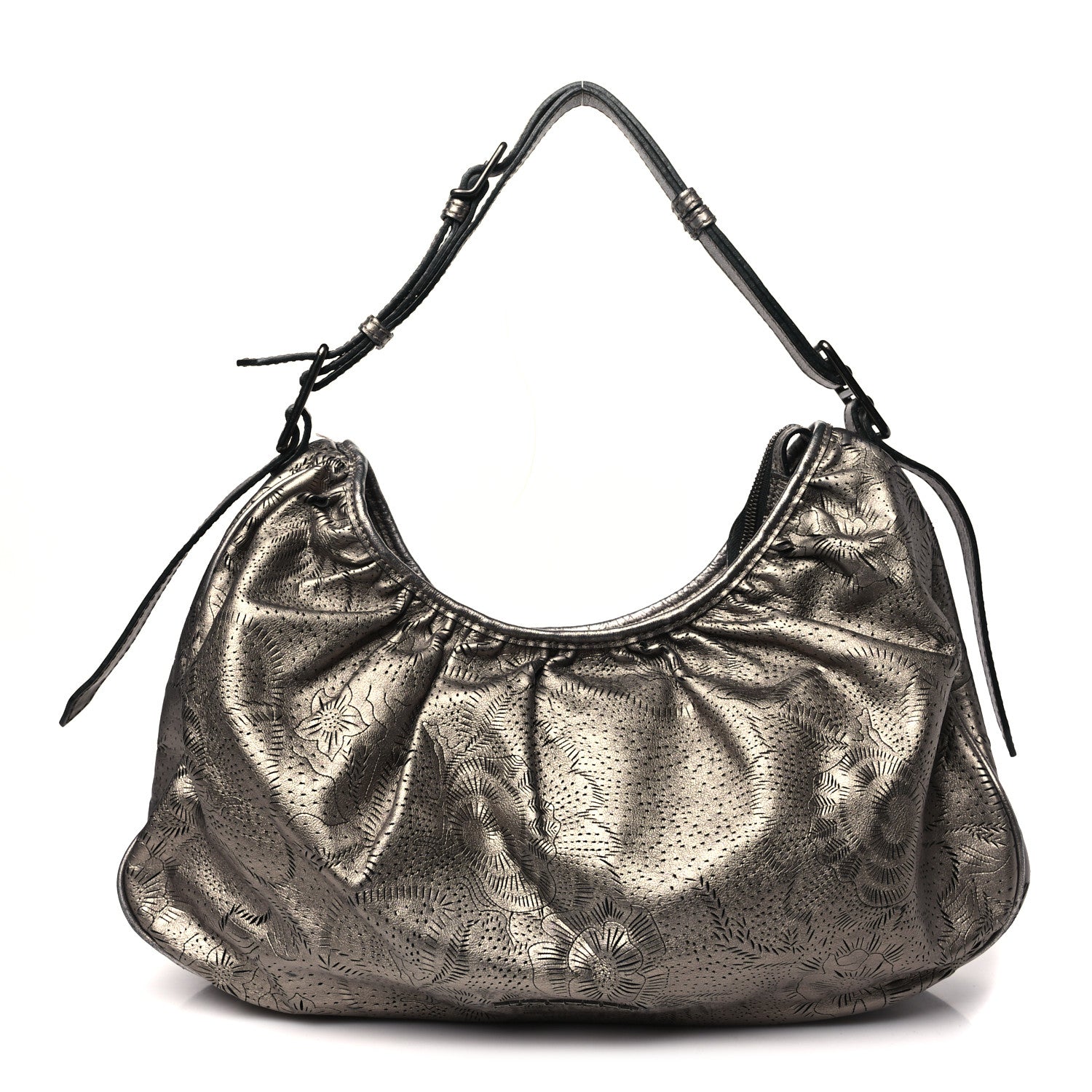 Burberry Lace Leather Avondale Hobo Metallic 1 of 12
