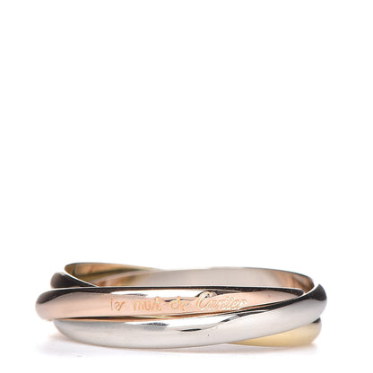 Cartier 18K Pink Yellow White Gold Extra Small Les Must De Trinity Ring 51 5.75 1 of 5