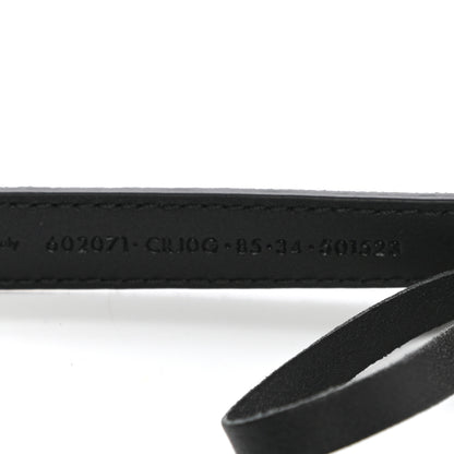 Gucci Suede Calfskin Torchon Double G 15mm Belt 85 34 Black 6 of 6