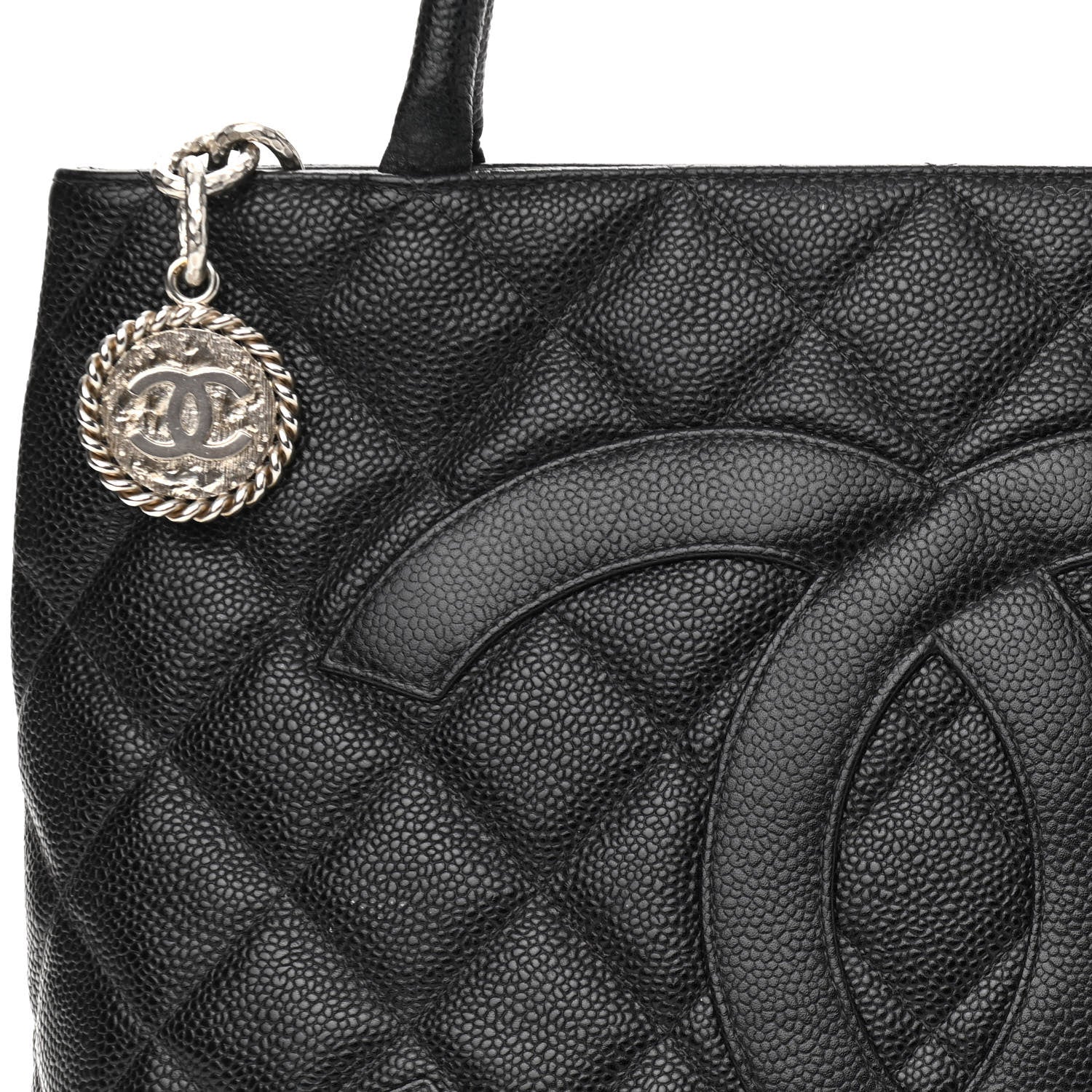 Chanel Caviar Quilted Medallion Tote Black 10 of 14