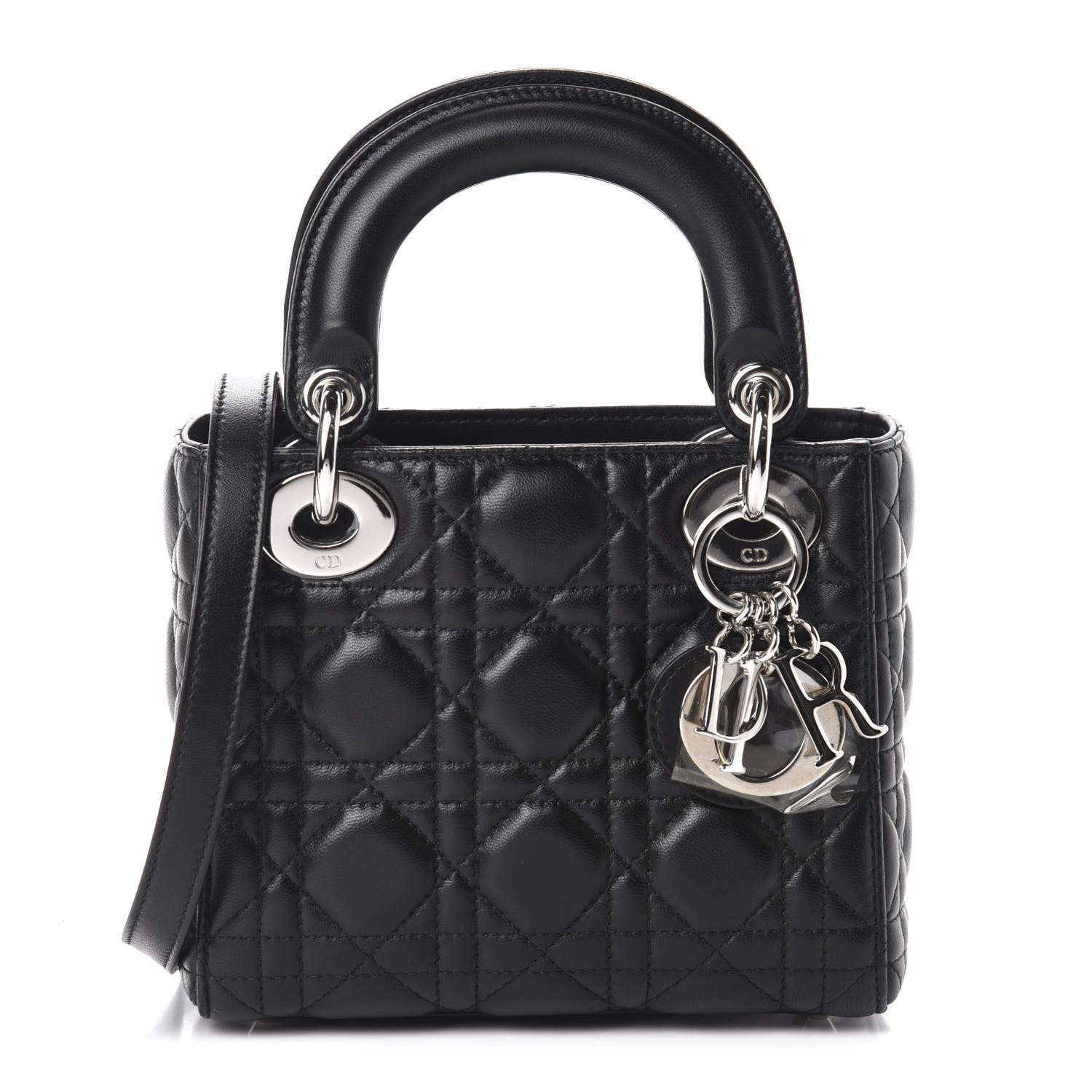 Christian Dior Lambskin Cannage Mini Lady Dior Black 1 of 11