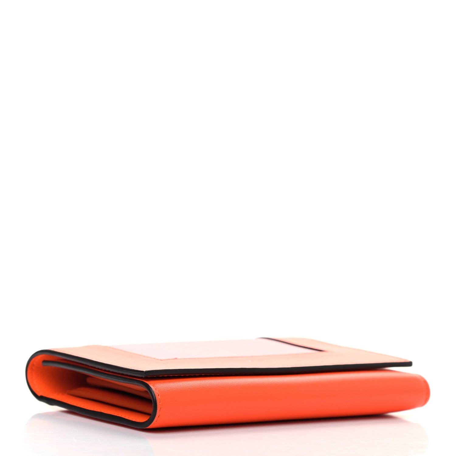 Celine Smooth Lambskin Medium Frame Multifunction Wallet Orange Flamingo 3 of 6