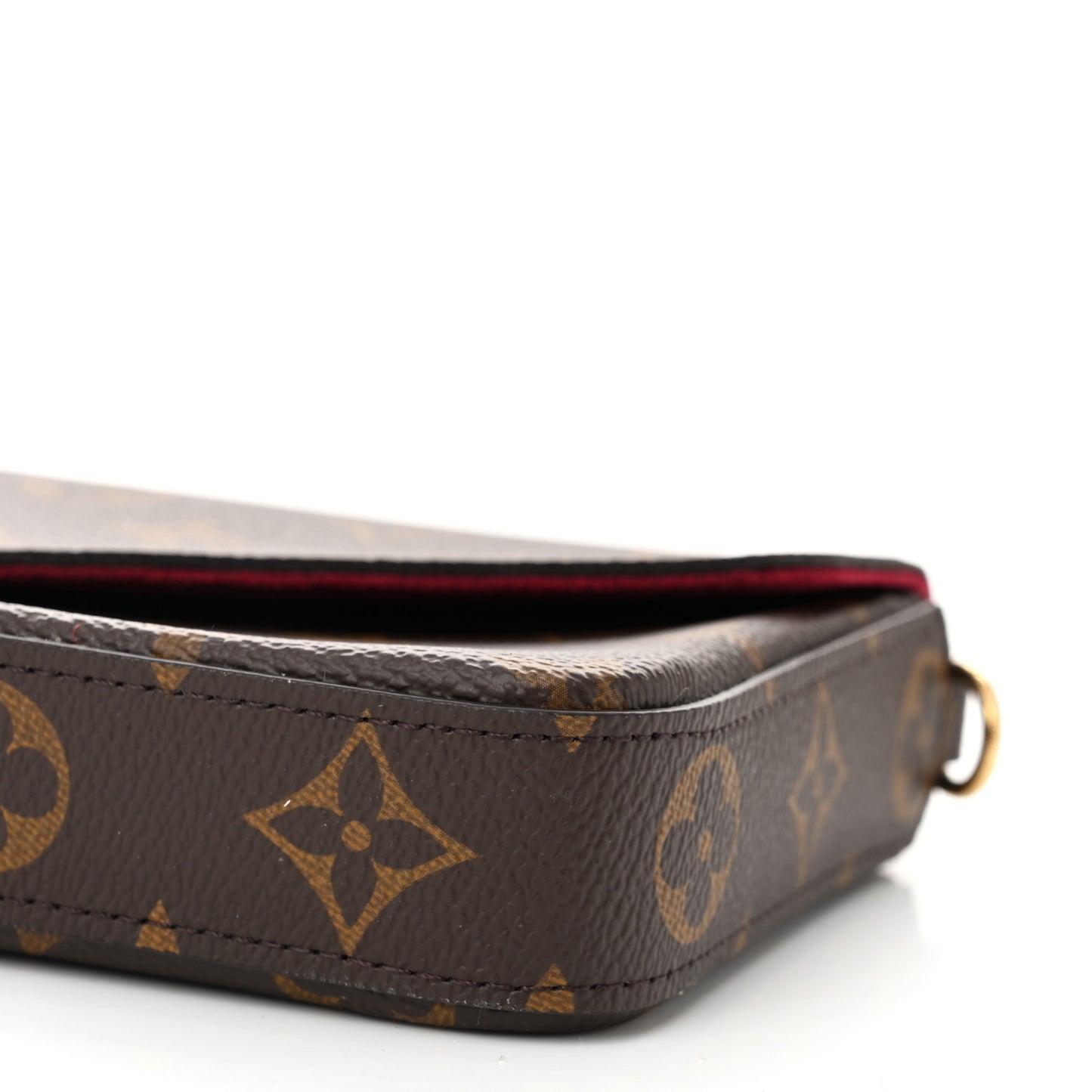 Monogram Pochette Felicie Chain Wallet Fuchsia